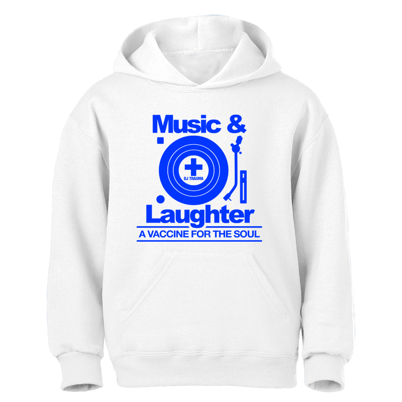 Music & Laughter White Hoodie